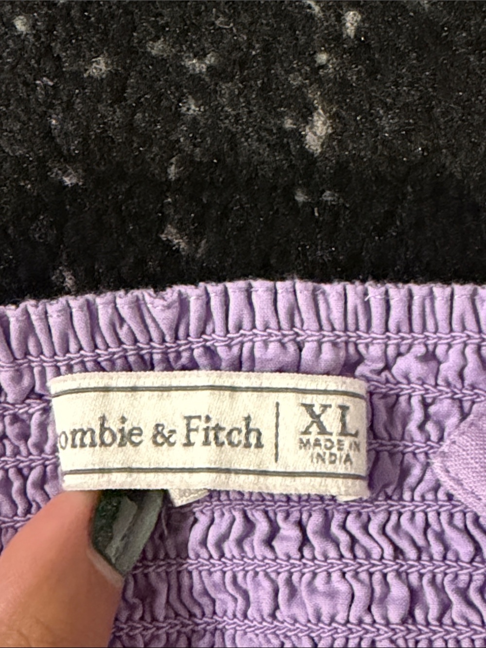 Abercrombie Lavender Linen Cropped Tank Top - Picture 3 of 4